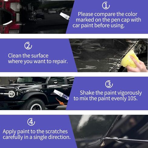 طلاء معدني مغناطيسي (J7) متوافق مع فورد، مزيل خدوش السيارة الفاخر للخدوش العميقة، قلم طلاء السيارة لإصلاح الخدوش طلاء ثنائي في واحد in Kuwait