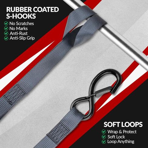 قطعتان من ربطات السقاطة ذاتية السحب - 1 بوصة × 10 قدم، أشرطة تصعيد مع الترجيع التلقائي، قوة كسر 1200 رطل، لا توجد أطراف فضفاضة للدراجات النارية، البضائع، الشاحنات، المقطورة in Kuwait