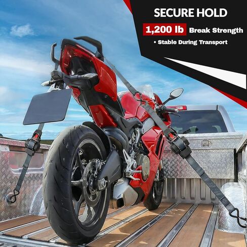 قطعتان من ربطات السقاطة ذاتية السحب - 1 بوصة × 10 قدم، أشرطة تصعيد مع الترجيع التلقائي، قوة كسر 1200 رطل، لا توجد أطراف فضفاضة للدراجات النارية، البضائع، الشاحنات، المقطورة in Kuwait