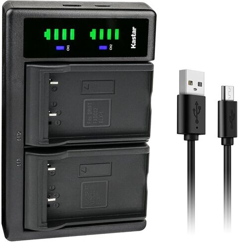 بطارية Kastar مكونة من قطعتين وشاحن USB LTD2 متوافق مع بطارية ليثيوم أيون أوليمبوس OM SYSTEM BLX-1، شاحن بطارية ليثيوم أيون نظام أوليمبوس OM BCX-1، كاميرا بدون مرآة بنظام أوليمبوس OM OM-1 in Saudi Arabia