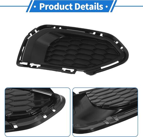 Front Left Fog Light Grill No.71108T5HH50 Front Lower Bumper Fog Light Cover Inserts for Honda Fit 2018-2019 Black ABS 1 Pc in Saudi Arabia