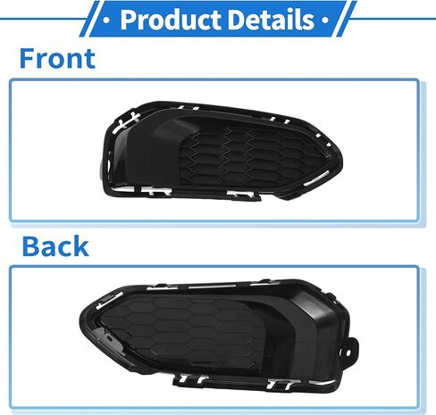 Front Left Fog Light Grill No.71108T5HH50 Front Lower Bumper Fog Light Cover Inserts for Honda Fit 2018-2019 Black ABS 1 Pc in Saudi Arabia