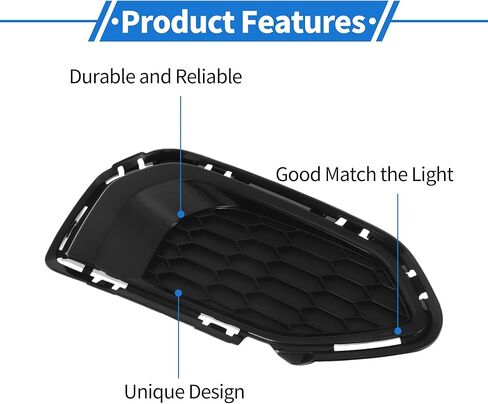 Front Left Fog Light Grill No.71108T5HH50 Front Lower Bumper Fog Light Cover Inserts for Honda Fit 2018-2019 Black ABS 1 Pc in Saudi Arabia