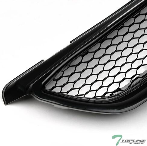 7422440569559 Compatible With 1998-2002 Honda Accord 2 Door Coupe Glossy Black T-R Aluminum Mesh Front Bumper Grill Grille in Kuwait