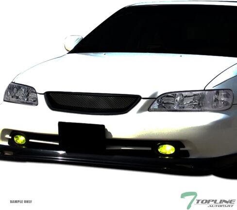 7422440569559 Compatible With 1998-2002 Honda Accord 2 Door Coupe Glossy Black T-R Aluminum Mesh Front Bumper Grill Grille in Kuwait