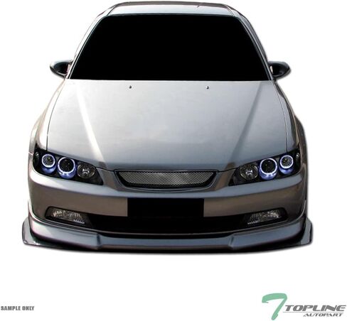 7422440569559 Compatible With 1998-2002 Honda Accord 2 Door Coupe Glossy Black T-R Aluminum Mesh Front Bumper Grill Grille in Kuwait