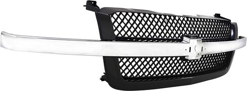 Garage-Pro Grille Assembly Compatible with 2003-2006 Chevrolet Silverado 1500 Includes 2007 Classic Chrome Shell with Textured Black Insert in Saudi Arabia