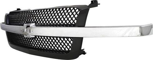Garage-Pro Grille Assembly Compatible with 2003-2006 Chevrolet Silverado 1500 Includes 2007 Classic Chrome Shell with Textured Black Insert in Saudi Arabia
