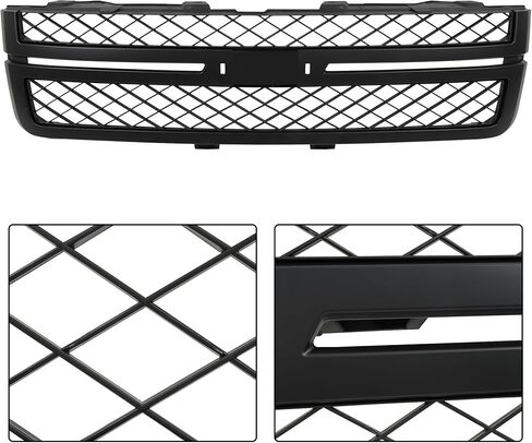 Matte Black Front Grille Replacement for Silverado 2500HD/3500HD 2011 2012 2013 2014 in Kuwait