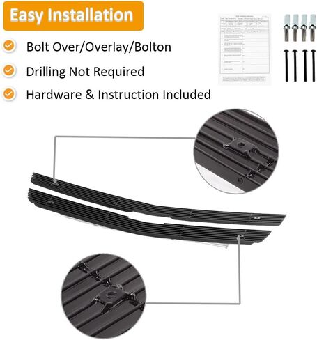 متوافق مع 2001 2002 تشيفي سيلفرادو 2500 HD و01 02 سيلفرادو 3500 شبكة أمامية مصقولة باللون الفضي كومبو in Kuwait