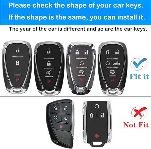 لغطاء مفتاح Chevy Key Fob مع سلسلة مفاتيح، حافظة مفاتيح معدنية ثقيلة حماية كاملة لسيارة Chevy in Kuwait