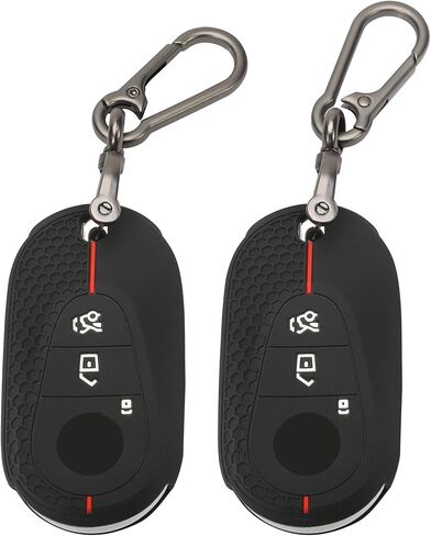 TOMALL 2 Pack for Mercedes Benz Key Fob Cover with Keychain, 3 Buttons Silicone Rubber Key Fob Case Fit for Mercedes Benz 2022-2025 S-Class, G-Class, E-Class, C-Class, GLC-Class, SL-Class, EQS, EQE in Saudi Arabia