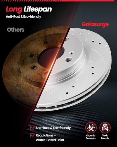 Brake Pads And Rotors Front Compatible with Ford f150 2010-2020, Expedition 2010-2021, Lincoln Navigator 2010-2021|Drilled Slotted Rotors Kit Anti-Rust Geomet Coated|350mm(13.8in) in Saudi Arabia