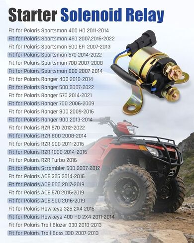 4012001 Starter Solenoid Relay 4014471 4010947 Fit for Polaris Ranger 400 500 570 700 800 900, for RZR 570 800 900 1000 Turbo, for Scrambler 500/ACE 325 500 570 900/Hawkeye in Saudi Arabia