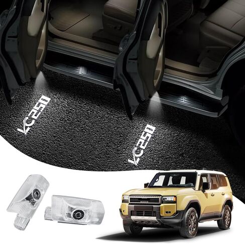 2 Pack Car Door Light Logo Projection Lamp for 2024 2025 2026 Toyota Land Cruiser 1958 250 Lc250 First Edition No Fade HD LED Car Welcome Projection Lamp, Ambient Foot Light (2 Pieces) in Kuwait