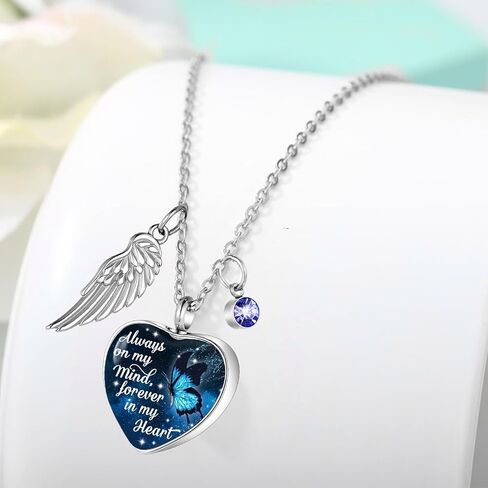 Heart Cremation Urn Necklaces Ashes Jewelry for Women Men Memorial Human Ashes Pendant in Kuwait