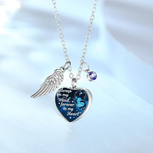 Heart Cremation Urn Necklaces Ashes Jewelry for Women Men Memorial Human Ashes Pendant in Kuwait