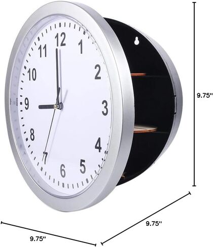 Hidden Secret Wall Clock Container Box for Money Stash Jewelry Valuables Cash Storage in Kuwait