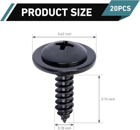 20 قطعة من براغي السيارات، براغي بطانة الحاجز، مثبتات مسامير لولبية سبلاش شيلد، ملحقات مصد السيارة، تورنيلوس مصد الجسم، استبدال OEM # 990114SE0000 in Kuwait