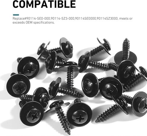 20 قطعة من براغي السيارات، براغي بطانة الحاجز، مثبتات مسامير لولبية سبلاش شيلد، ملحقات مصد السيارة، تورنيلوس مصد الجسم، استبدال OEM # 990114SE0000 in Kuwait