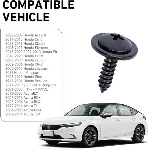 20 قطعة من براغي السيارات، براغي بطانة الحاجز، مثبتات مسامير لولبية سبلاش شيلد، ملحقات مصد السيارة، تورنيلوس مصد الجسم، استبدال OEM # 990114SE0000 in Kuwait