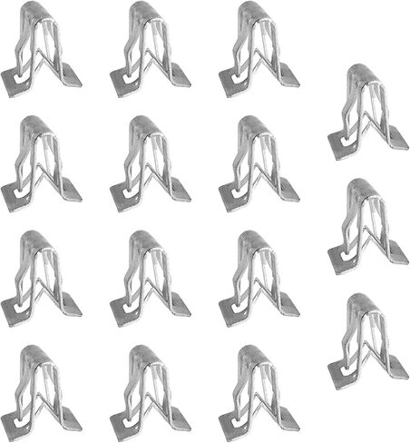 Shakas 15 PCS Car Center Console Dashboard Fixing Clip, 15748479 A-Pillar U-Shaped Anti-Rust Retainer Clip, Door Trim Panel Interior Frame Molding Fastener, Compatible with Most Cars (Silver) in Kuwait