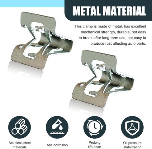 Shakas 15 PCS Car Center Console Dashboard Fixing Clip, 15748479 A-Pillar U-Shaped Anti-Rust Retainer Clip, Door Trim Panel Interior Frame Molding Fastener, Compatible with Most Cars (Silver) in Kuwait