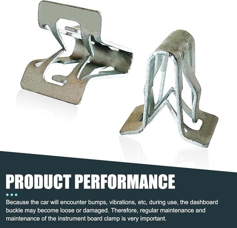 Shakas 15 PCS Car Center Console Dashboard Fixing Clip, 15748479 A-Pillar U-Shaped Anti-Rust Retainer Clip, Door Trim Panel Interior Frame Molding Fastener, Compatible with Most Cars (Silver) in Kuwait