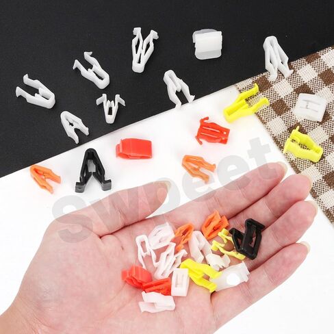 Swpeet 180Pcs 18Styles Center Console Radio DVD Dash Panel Switch Clips Assortment Kit, Body Trim Bezel Retainer for Ford GM Chrysler Toyota Nissan Honda Hyundai Suzuki Mitsubishi in Saudi Arabia