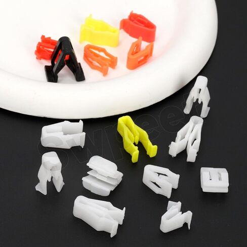 Swpeet 180Pcs 18Styles Center Console Radio DVD Dash Panel Switch Clips Assortment Kit, Body Trim Bezel Retainer for Ford GM Chrysler Toyota Nissan Honda Hyundai Suzuki Mitsubishi in Saudi Arabia