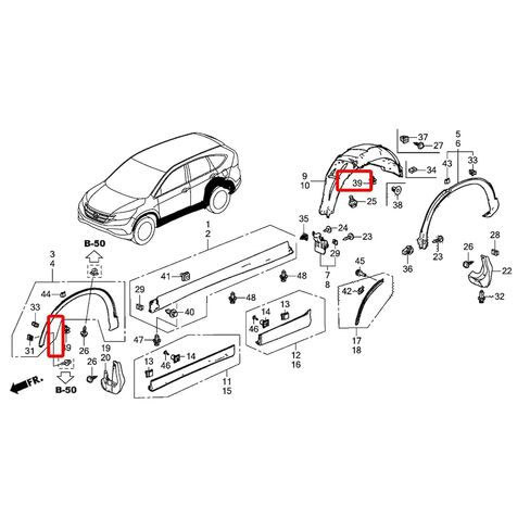 OAUTOO 30PCS Fender Liner & Washer Reservoir Retainer Clip Replacement for Honda & Acura 91501-TR0-003 in Saudi Arabia