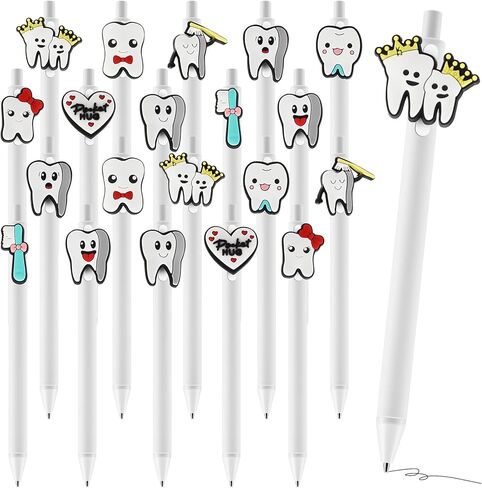 20 Pcs Dental Hygienist Gifts Funny Teeth Ballpoint Pen Bulk Dental Hygiene Gifts, Dentist Office Accessories for Coworkers Nurse Doctor Medical Staffs Student Must Haves in Saudi Arabia
