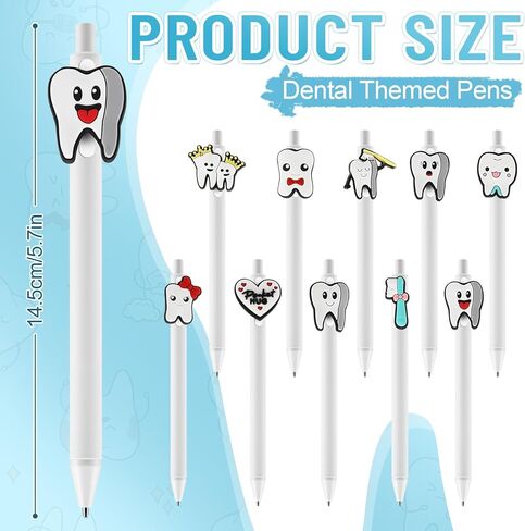 20 Pcs Dental Hygienist Gifts Funny Teeth Ballpoint Pen Bulk Dental Hygiene Gifts, Dentist Office Accessories for Coworkers Nurse Doctor Medical Staffs Student Must Haves in Saudi Arabia