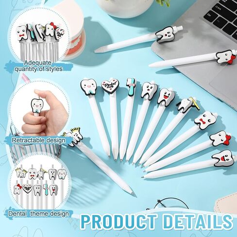 20 Pcs Dental Hygienist Gifts Funny Teeth Ballpoint Pen Bulk Dental Hygiene Gifts, Dentist Office Accessories for Coworkers Nurse Doctor Medical Staffs Student Must Haves in Saudi Arabia