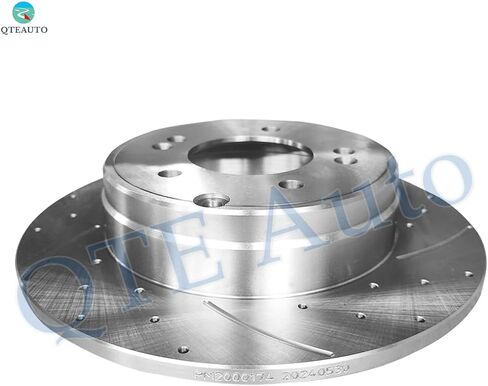 PM Auto Set of 6 Rear 284mm Drilled Slotted Brake Disc Rotors-Ceramic Brake Pad Kit Replacement For 2010-2017 Hyundai Azera in Saudi Arabia