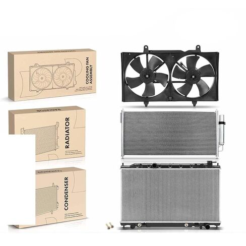 Replacement Parts for Radiator&AC Condenser&Cooling Fan Kit for Nissan Altima 02-04 Maxima V6 3.5L Mod-A58PP-32637 in Saudi Arabia