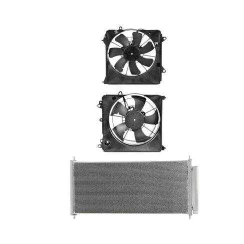 Replacement Parts for 3Pcs AC Condenser&Cooling Fan Assembly Kit for Honda Insight 2010-2014 L4 1.3L Mod-A58PP-32639 in Saudi Arabia