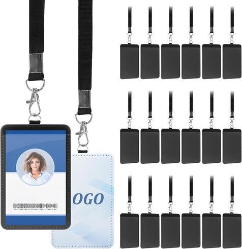 20 حزمة من حامل شارة الهوية بالتسامي، مجموعة شارة هوية جلدية فارغة من جلد البولي يوريثان، بطاقات اسم حامل بطاقات الهوية الجلدية العمودية المطبوعة بنقل الحرارة لموظف المكتب والمدرب والطالب والطبيب in Kuwait