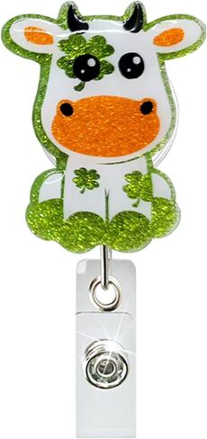 Easter Badge Reel Cute Bunny Badge Holder Cute Glitter Flower Easter Eggs ID Name Card Retractable Badge Holder with Alligator Clip Acrylic Easter Holiday Gifts for Nurse Nursing Student Teacher in Saudi Arabia