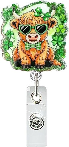 Easter Badge Reel Cute Bunny Badge Holder Cute Glitter Flower Easter Eggs ID Name Card Retractable Badge Holder with Alligator Clip Acrylic Easter Holiday Gifts for Nurse Nursing Student Teacher in Saudi Arabia
