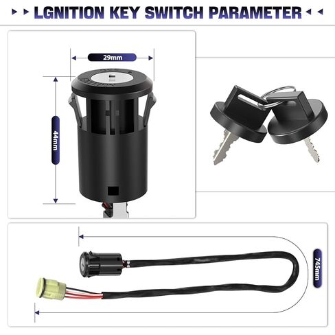 Starter Relay Solenoid+Ignition Key Switch Fit for Honda Rancher 350 TRX350TE TRX350FM TRX350FE ES 2000 01 02 03 04 05 06 Waterproof in Kuwait