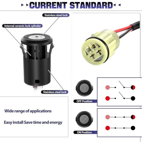 Starter Relay Solenoid+Ignition Key Switch Fit for Honda Rancher 350 TRX350TE TRX350FM TRX350FE ES 2000 01 02 03 04 05 06 Waterproof in Kuwait