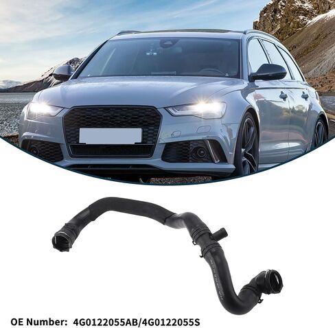 Radiator Hose Heater Hose Radiator Outlet Hose Pipe for Audi A6 Quattro 2016-2018 2.0L No.4G0122055AB/4G0122055S Rubber Lower Radiator Hose Black 1 Pc in Saudi Arabia