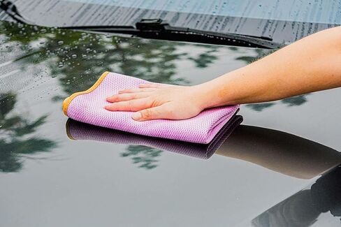Maxshine 3 Pack Microfiber Towel (520GSM) - Purple with Yellow Silk Border, Professional Drying Cloths for Car Detailing - 20"x27.5" (51x70cm) - Ultra Soft, Scratch-Free Auto Detailing Towels in Saudi Arabia