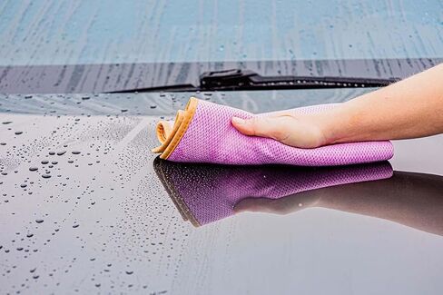 Maxshine 3 Pack Microfiber Towel (520GSM) - Purple with Yellow Silk Border, Professional Drying Cloths for Car Detailing - 20"x27.5" (51x70cm) - Ultra Soft, Scratch-Free Auto Detailing Towels in Saudi Arabia