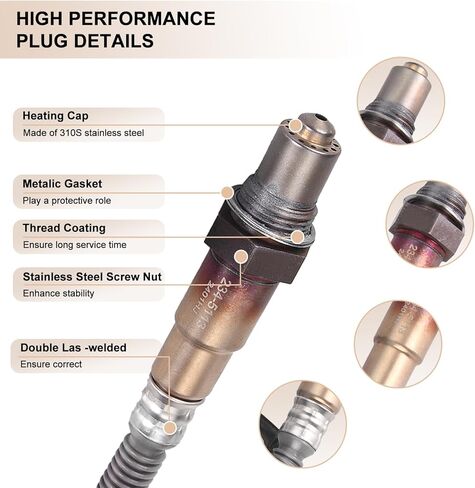 Oxygen Sensor Upstream Compatible with F150 2009-2015, for Mustang 2012–2014, for Ford E150 E250 2009–2014, for Mazda Tribute 2009–2010, for Lincoln MKS MKT 2010–2015, O2 Sensor Replace 234-5113 in Saudi Arabia