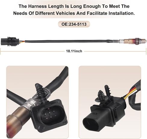 Oxygen Sensor Upstream Compatible with F150 2009-2015, for Mustang 2012–2014, for Ford E150 E250 2009–2014, for Mazda Tribute 2009–2010, for Lincoln MKS MKT 2010–2015, O2 Sensor Replace 234-5113 in Saudi Arabia