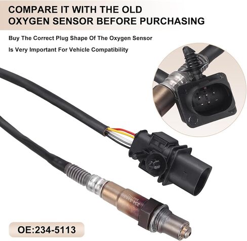 Oxygen Sensor Upstream Compatible with F150 2009-2015, for Mustang 2012–2014, for Ford E150 E250 2009–2014, for Mazda Tribute 2009–2010, for Lincoln MKS MKT 2010–2015, O2 Sensor Replace 234-5113 in Saudi Arabia