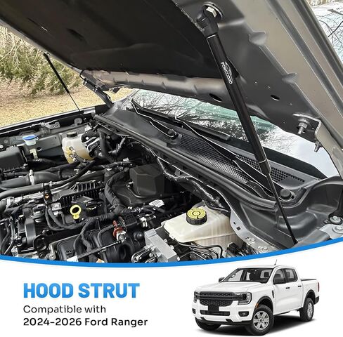 Hood Struts Fit for Ford Ranger 2024 2025 2026 Hood Lifting Support ﻿Hood Door Balancer Replacement Support Quick Lift No Drilling Required Car Accessories in Saudi Arabia
