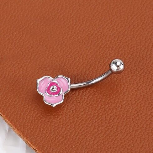 4Pcs 16G 316L Surgical Steel Eyebrow Piercing Curved Barbell for Women Dainty Pink CZ Heart butterfly Flower Pearl Eyebrow Rings Studs Rook Cartilage Earrings Belly Ring Body Piercings Jewelry in Kuwait